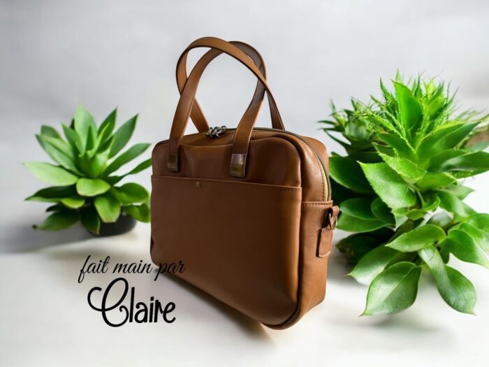 Sac ordinateur portable cuir végétal - Image 4